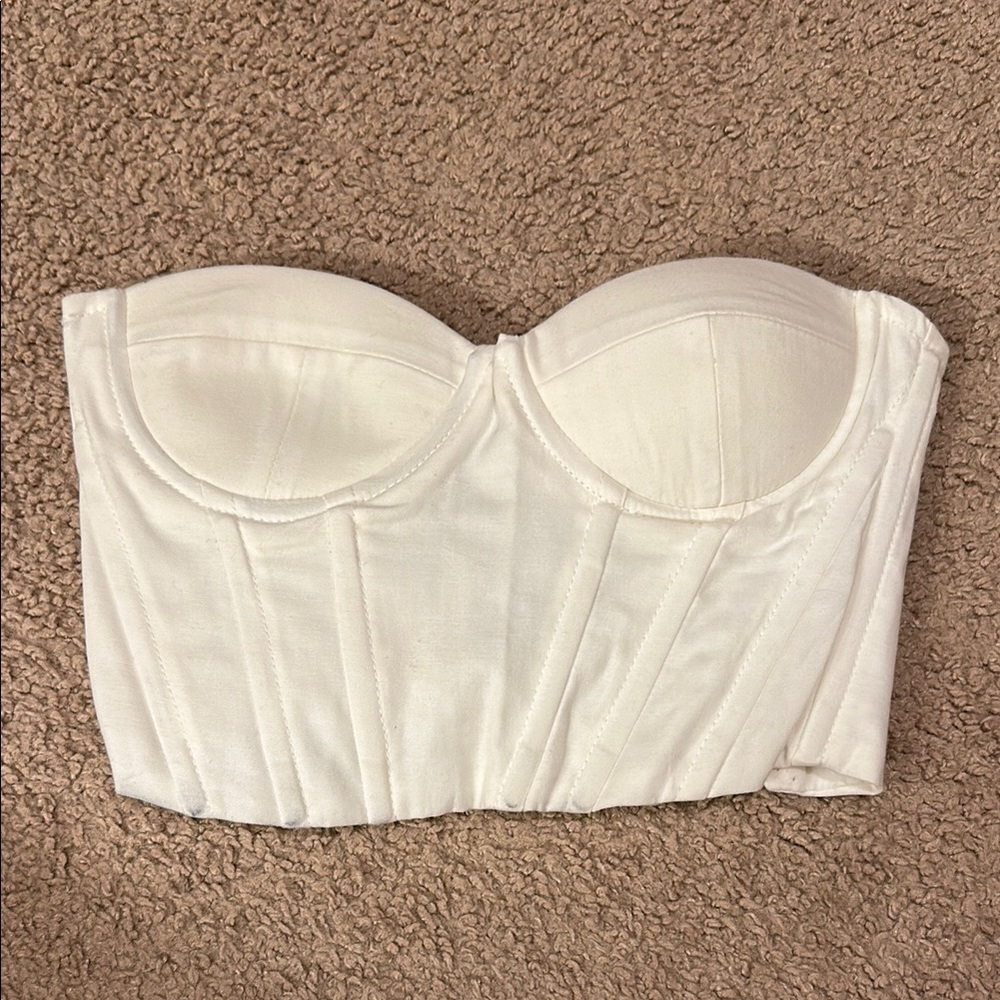 Princess Polly Cream Crop Top